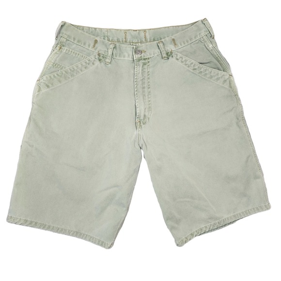 Vtg Y2k Lucky Brand Dungarees Carpenter Shorts Mens 33 Utility Preppy‎ Summer - Picture 1 of 9